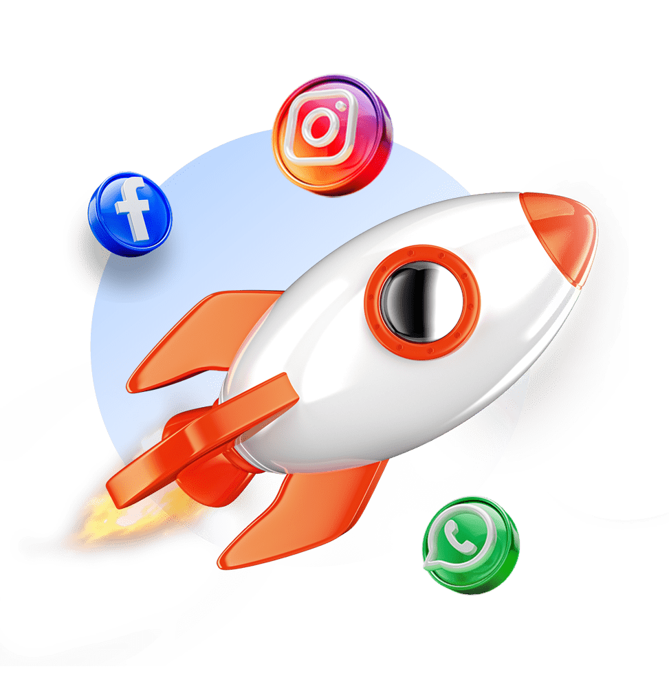 Rocket icon symbolizing business growth in Qatar, representing strategies to elevate companies to new heights. Social Media Marketing Qatar